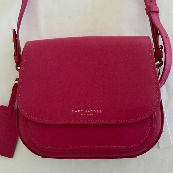 Marc Jacobs Mini Rider Pink Leather Crossbody Bag - Picture 2 of 7
